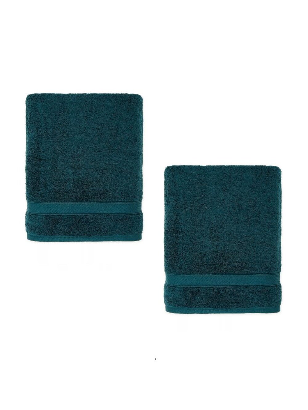 2 new FOREST GREEN Nestwell Hygro 100% Cotton 30x54 inch Bath Towels - JUNE BUG